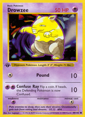 Drowzee (49/102) (Shadowless) [Base Set 1st Edition] - The Mythic Store | 24h Order Processing