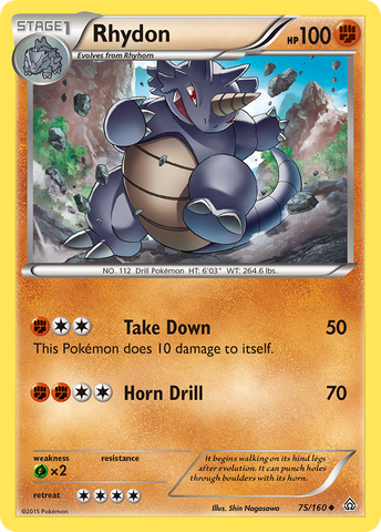 Rhydon (75/160) [XY: Primal Clash] - The Mythic Store | 24h Order Processing