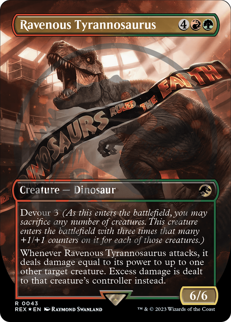 Ravenous Tyrannosaurus (Emblem) (Borderless) [Jurassic World Collection Tokens] - The Mythic Store | 24h Order Processing
