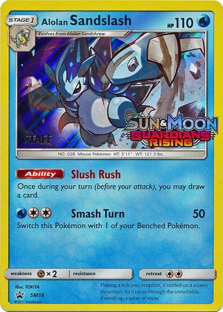 Alolan Sandslash (SM18) (Staff Prerelease Promo) [Sun & Moon: Black Star Promos] - The Mythic Store | 24h Order Processing