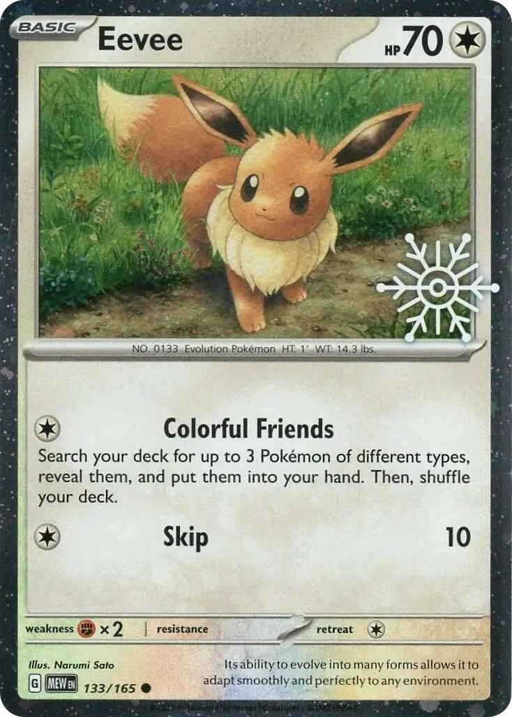 Eevee (133/165) (Holiday Calendar) [Miscellaneous Cards] - The Mythic Store | 24h Order Processing