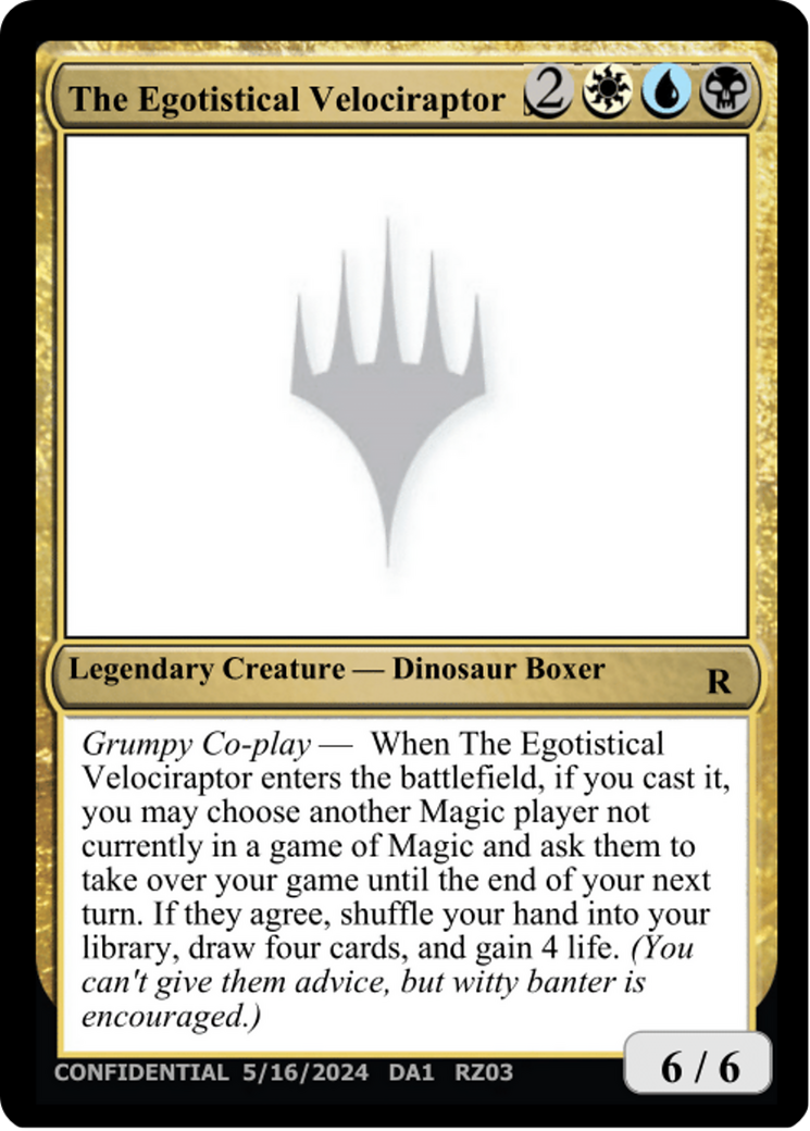 The Egotistical Velociraptor [Mystery Booster 2 Playtest Cards] - The Mythic Store | 24h Order Processing