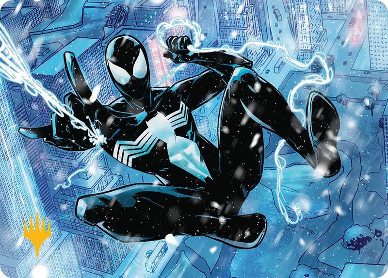 Spectacular Spider-Man (Black) Art Card (Gold-Stamped Planeswalker Symbol) [Marvel's Spider-Man Art Series] - The Mythic Store | 24h Order Processing