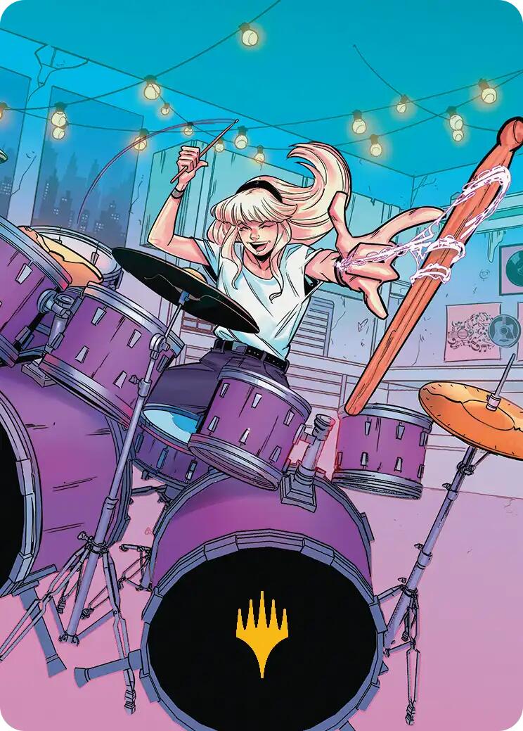 Gwen Stacy Art Card (Gold-Stamped Planeswalker Symbol) (34/54) [Marvel's Spider-Man Art Series] - The Mythic Store | 24h Order Processing