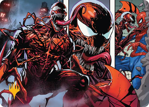 Carnage, Crimson Chaos Art Card (Gold-Stamped Planeswalker Symbol) [Marvel's Spider-Man Art Series] - The Mythic Store | 24h Order Processing
