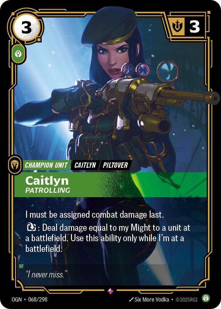 Caitlyn - Patrolling (068/298) [Origins] - The Mythic Store | 24h Order Processing