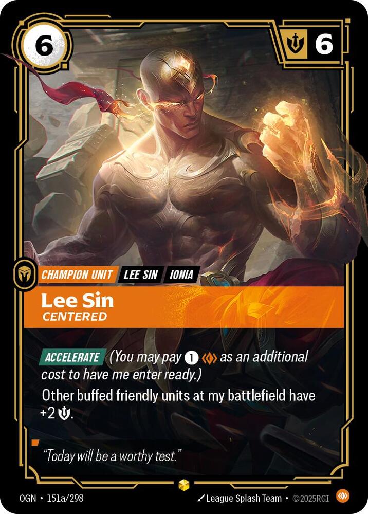 Lee Sin - Centered (Alternate Art) (151a/298) [Origins] - The Mythic Store | 24h Order Processing