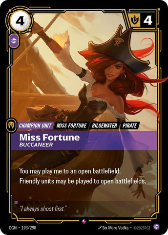 Miss Fortune - Buccaneer (193/298) [Origins] - The Mythic Store | 24h Order Processing