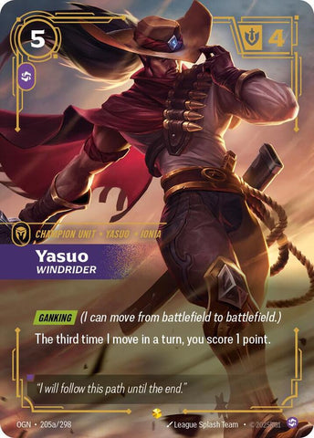 Yasuo - Windrider (Alternate Art) (205a/298) [Origins] - The Mythic Store | 24h Order Processing