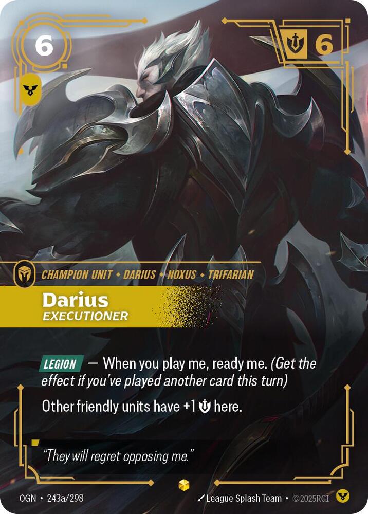 Darius - Executioner (Alternate Art) (243a/298) [Origins] - The Mythic Store | 24h Order Processing