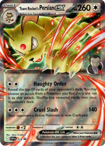 Team Rocket's Persian ex (218) [Scarlet & Violet: Black Star Promos] - The Mythic Store | 24h Order Processing