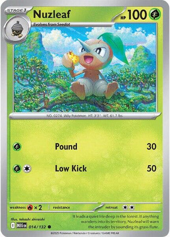 Nuzleaf (014/132) [Mega Evolution: Base Set] - The Mythic Store | 24h Order Processing