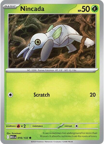 Nincada (016/132) [Mega Evolution: Base Set] - The Mythic Store | 24h Order Processing