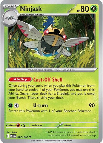 Ninjask (017/132) [Mega Evolutions: Base Set] - The Mythic Store | 24h Order Processing