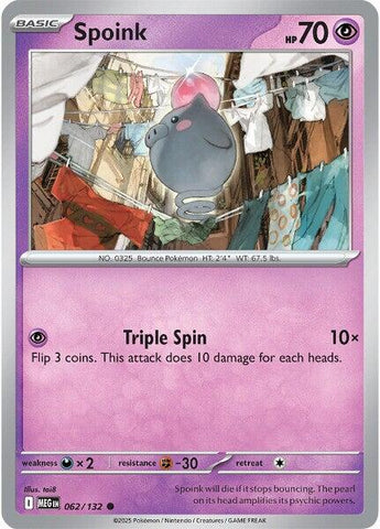 Spoink (062/132) [Mega Evolution: Base Set] - The Mythic Store | 24h Order Processing