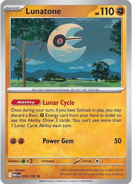 Lunatone (074/132) [Mega Evolution: Base Set] - The Mythic Store | 24h Order Processing