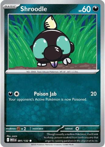 Shroodle (091/132) [Mega Evolution: Base Set] - The Mythic Store | 24h Order Processing