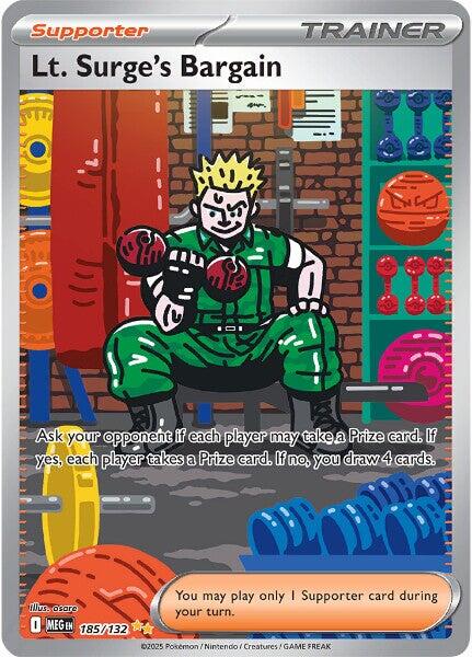 Lt. Surge's Bargain (185/132) [Mega Evolutions: Base Set] - The Mythic Store | 24h Order Processing