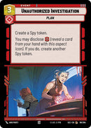 Unauthorized Investigation (181/264) (181/264) [Secrets of Power] - The Mythic Store | 24h Order Processing