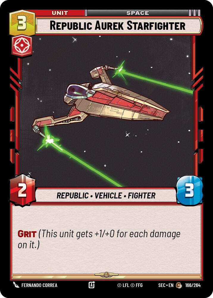 Republic Aurek Starfighter (166/264) (166/264) [Secrets of Power] - The Mythic Store | 24h Order Processing