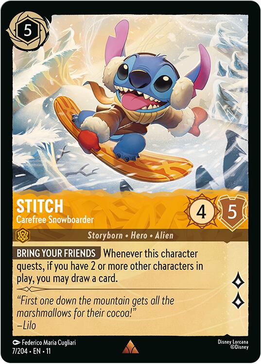 Stitch - Carefree Snowboarder (7/204) [Winterspell] - The Mythic Store | 24h Order Processing