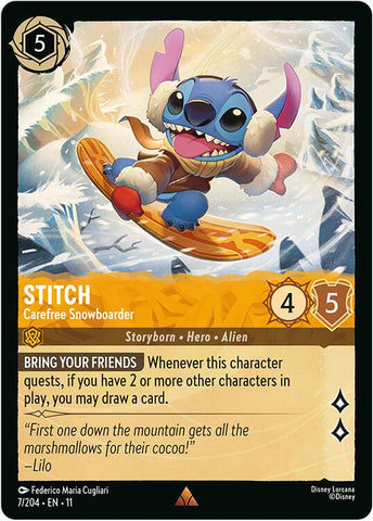 Stitch - Carefree Snowboarder (7/204) [Winterspell] - The Mythic Store | 24h Order Processing