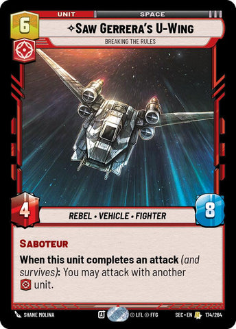 Saw Gerrera's U-Wing (174/264) - Breaking the Rules (174/264) [Secrets of Power] - The Mythic Store | 24h Order Processing