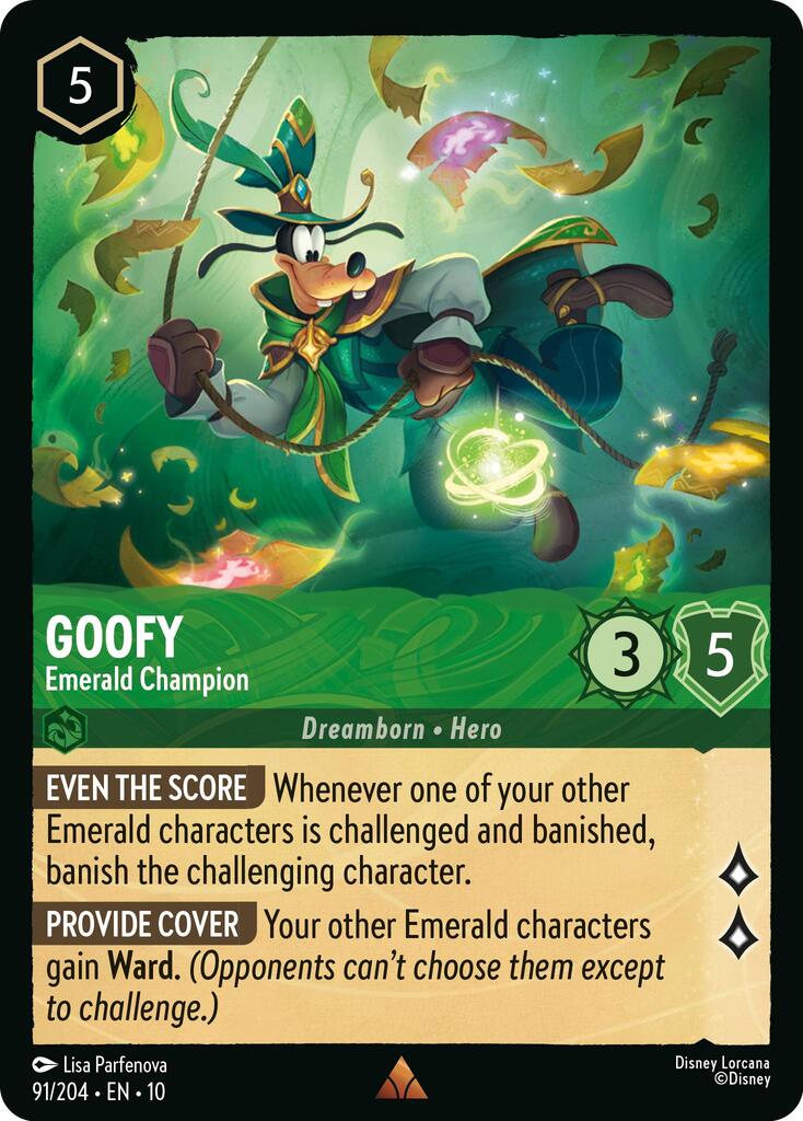 Goofy - Emerald Champion (91/204) [Whispers in the Well] - The Mythic Store | 24h Order Processing