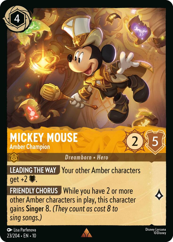 Mickey Mouse - Amber Champion (23/204) [Whispers in the Well] - The Mythic Store | 24h Order Processing