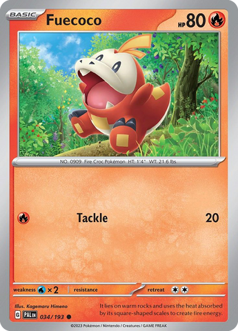 Fuecoco (034/193) (Theme Deck Exclusive) [Scarlet & Violet: Paldea Evolved] - The Mythic Store | 24h Order Processing