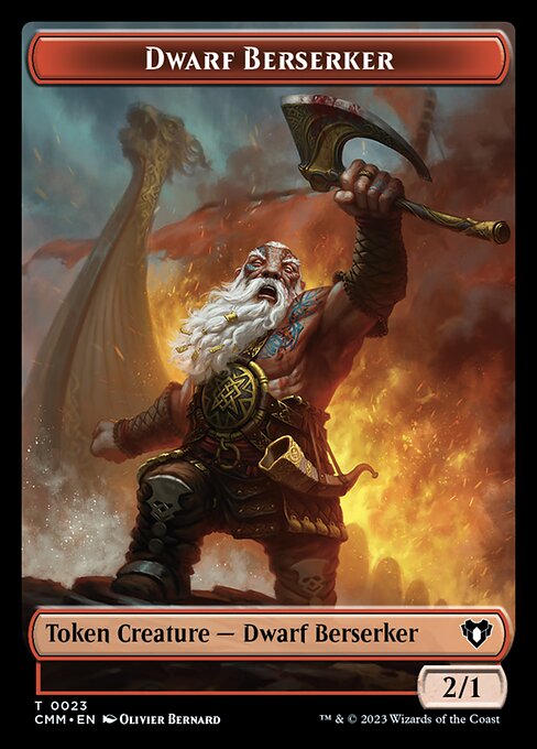 Bird // Dwarf Berserker Double-Sided Token [Commander Masters Tokens] - The Mythic Store | 24h Order Processing