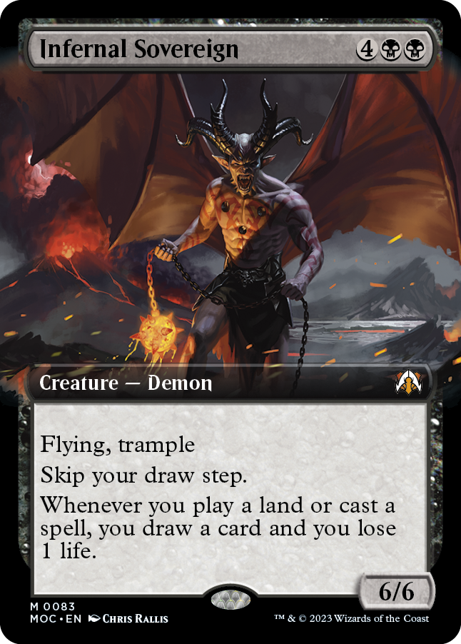 Infernal Sovereign (Extended Art) [March of the Machine Commander] - The Mythic Store | 24h Order Processing