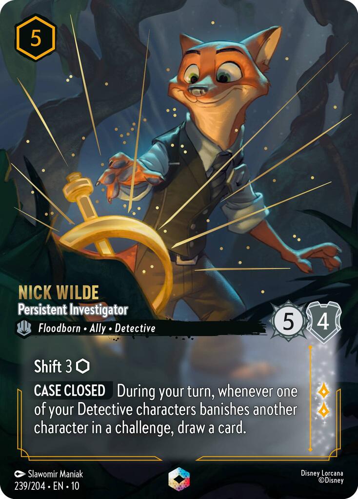 Nick Wilde - Persistent Investigator (Enchanted) (239/204) [Whispers in the Well] - The Mythic Store | 24h Order Processing