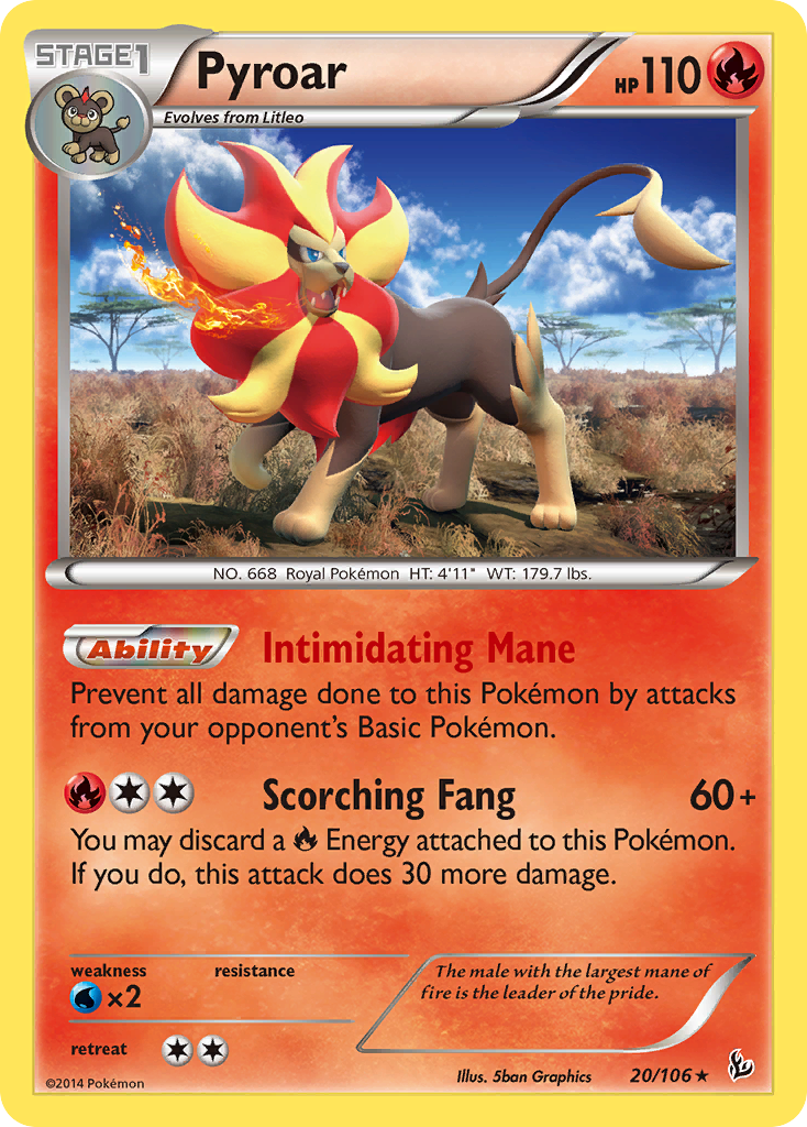 Pyroar (20/106) [XY: Flashfire] - The Mythic Store | 24h Order Processing