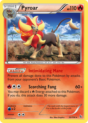 Pyroar (20/106) [XY: Flashfire] - The Mythic Store | 24h Order Processing