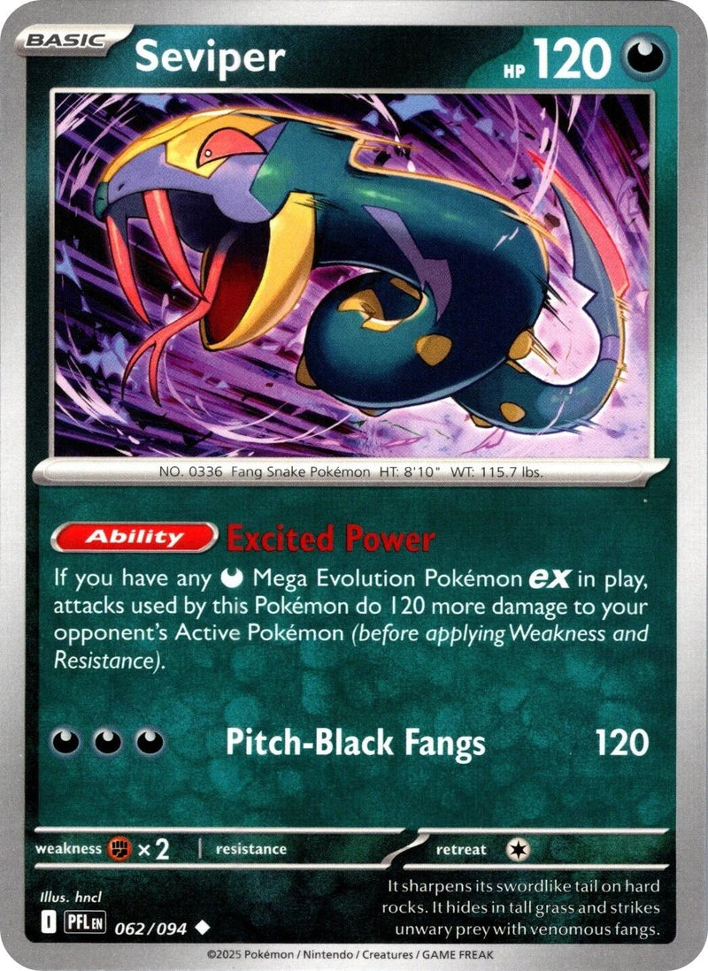 Seviper (062/094) [Mega Evolution: Phantasmal Flames] - The Mythic Store | 24h Order Processing