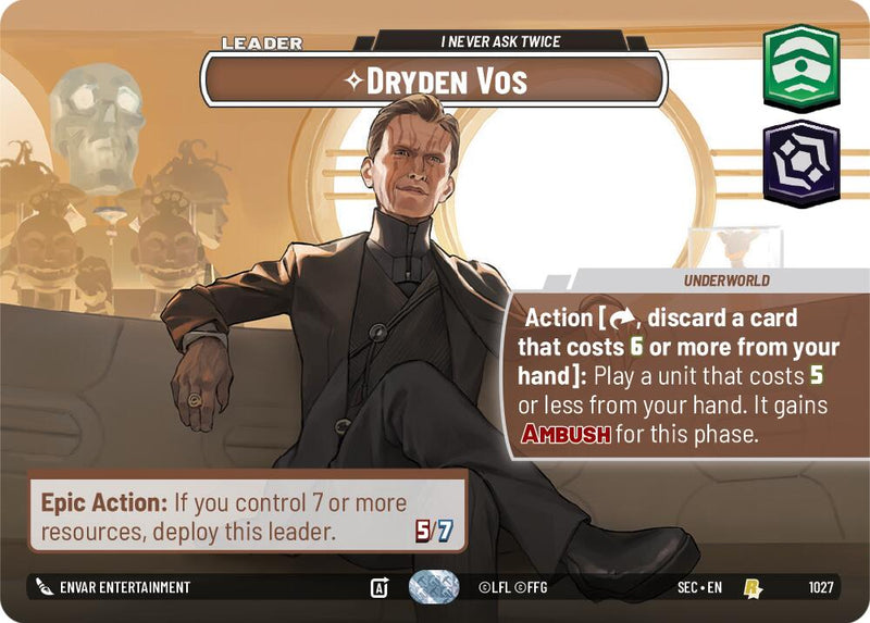 Dryden Vos - I Never Ask Twice (Showcase) (1027) (1027) [Secrets of Power] - The Mythic Store | 24h Order Processing