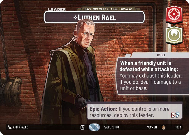 Luthen Rael - Don't You Want To Fight For Real? (Showcase) (1033) (1033) [Secrets of Power] - The Mythic Store | 24h Order Processing