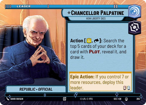 Chancellor Palpatine - How Liberty Dies (Hyperspace) (265) (265) [Secrets of Power] - The Mythic Store | 24h Order Processing