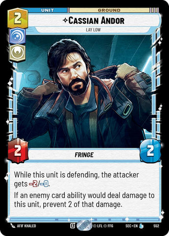 Cassian Andor (552) - Lay Low (Foil) (552) [Secrets of Power] - The Mythic Store | 24h Order Processing