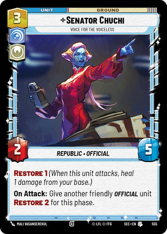 Senator Chuchi - Voice for the Voiceless (Foil) (555) (555) [Secrets of Power] - The Mythic Store | 24h Order Processing