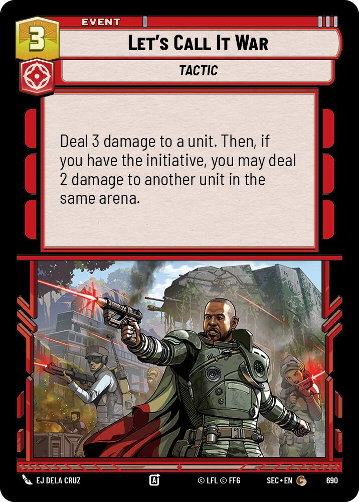 Let's Call It War (690) (Foil) (690) [Secrets of Power] - The Mythic Store | 24h Order Processing