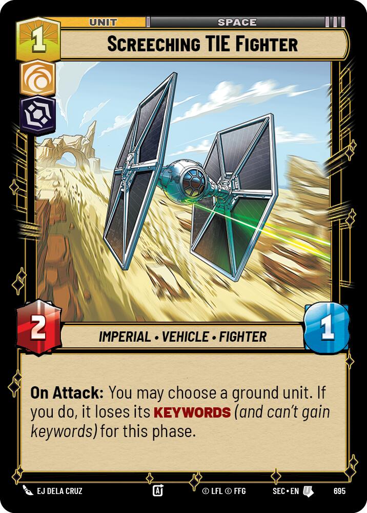 Screeching TIE Fighter (695) (Foil) (695) [Secrets of Power] - The Mythic Store | 24h Order Processing