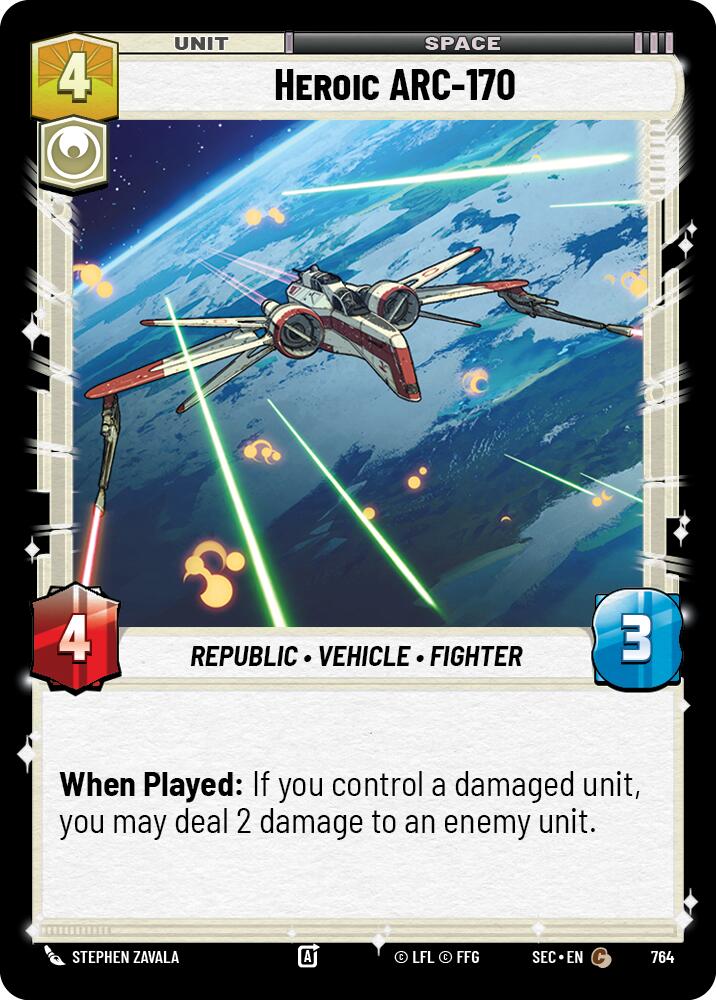 Heroic ARC-170 (764) (Foil) (764) [Secrets of Power] - The Mythic Store | 24h Order Processing