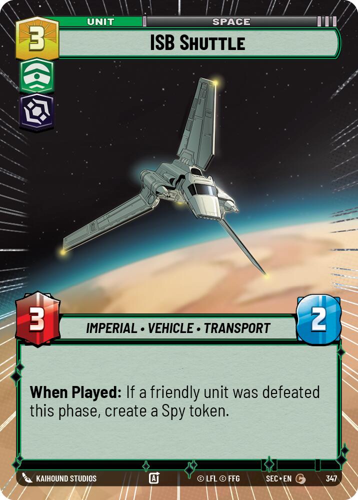ISB Shuttle (347) (Hyperspace) (347) [Secrets of Power] - The Mythic Store | 24h Order Processing