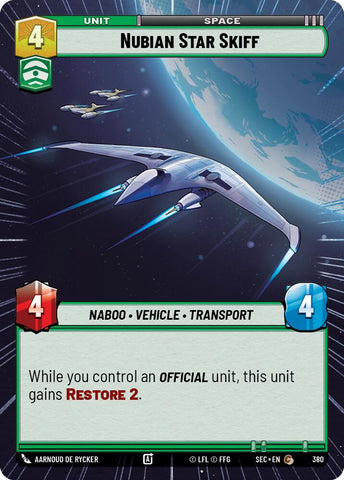 Nubian Star Skiff (380) (Hyperspace) (380) [Secrets of Power] - The Mythic Store | 24h Order Processing