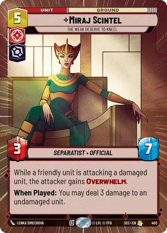 Miraj Scintel - The Weak Deserve to Kneel (Hyperspace) (403) (403) [Secrets of Power] - The Mythic Store | 24h Order Processing