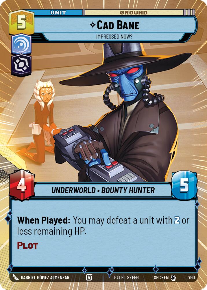 Cad Bane - Impressed Now? (Hyperspace Foil) (790) (790) [Secrets of Power] - The Mythic Store | 24h Order Processing