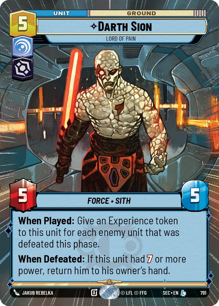 Darth Sion - Lord of Pain (Hyperspace Foil) (791) (791) [Secrets of Power] - The Mythic Store | 24h Order Processing