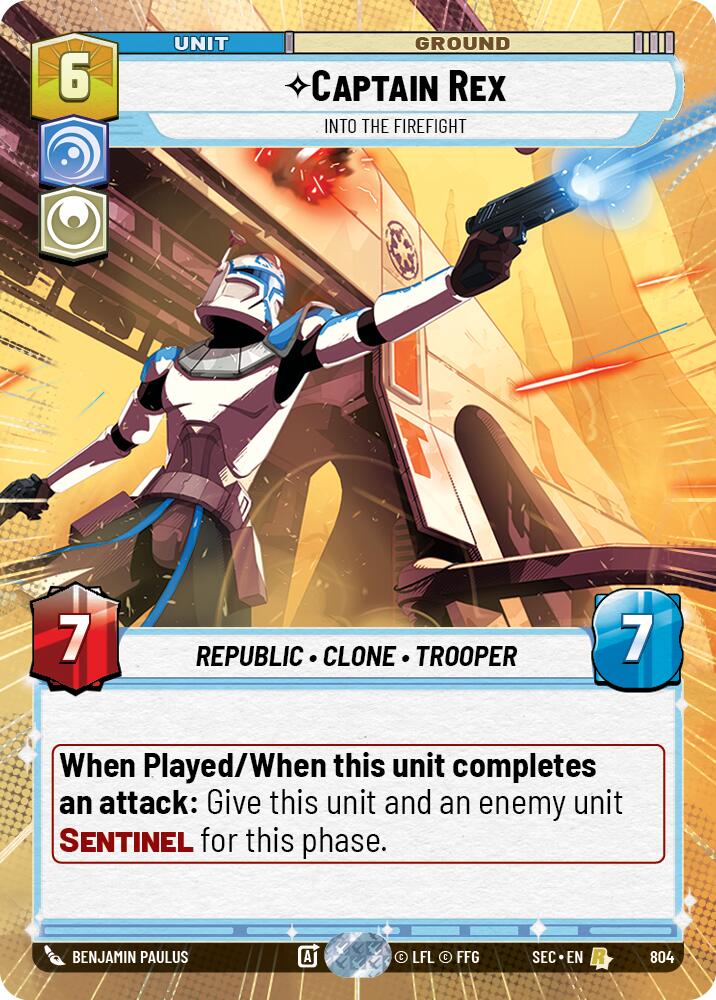 Captain Rex - Into the Firefight (Hyperspace Foil) (804) (804) [Secrets of Power] - The Mythic Store | 24h Order Processing